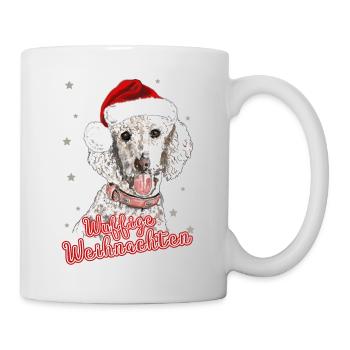 Wuffige Weihnachten - weihnachtliches Pudelmotiv - Tasse - Weiß - Rechts