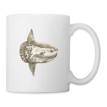 Mola mola sunfish for fishermen, divers - Mug - white - Right