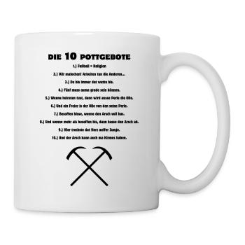 10 Pottgebote - Tasse - Weiß - Rechts