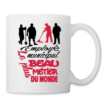 MOTIF DESIGN HUMOUR POUR HOMME VISUEL MIXTE - Mug blanc - blanc - Droite