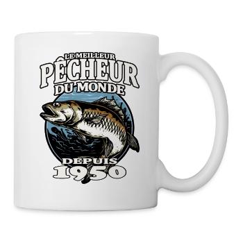 Le meilleur pêcheur depuis 1950 - Mug blanc - blanc - Droite