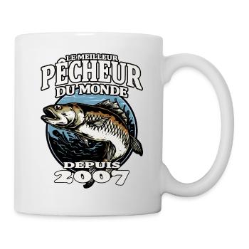 Le meilleur pêcheur depuis 2007 - Mug blanc - blanc - Droite
