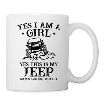 Oui je suis une fille Oui C’est mes Jeeps - Mug blanc - blanc - Droite