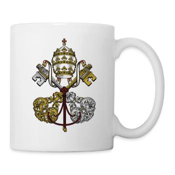Wappen des Papstes Heiliger Stuhl - Tasse - Weiß - Rechts
