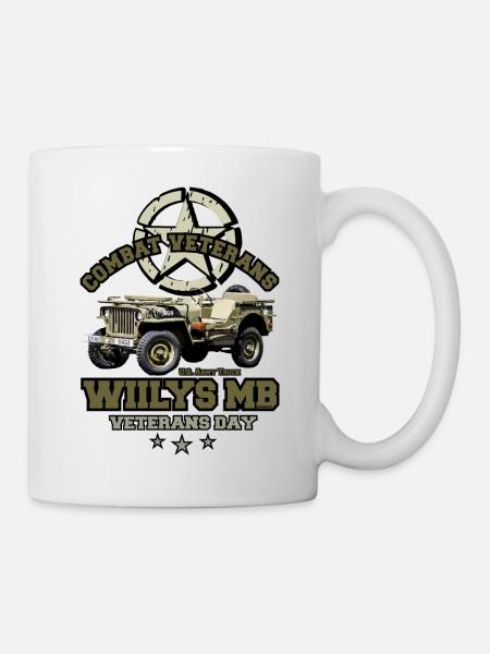 Legendärer Willis MB Us Army Truck ww2 - Tasse - Weiß