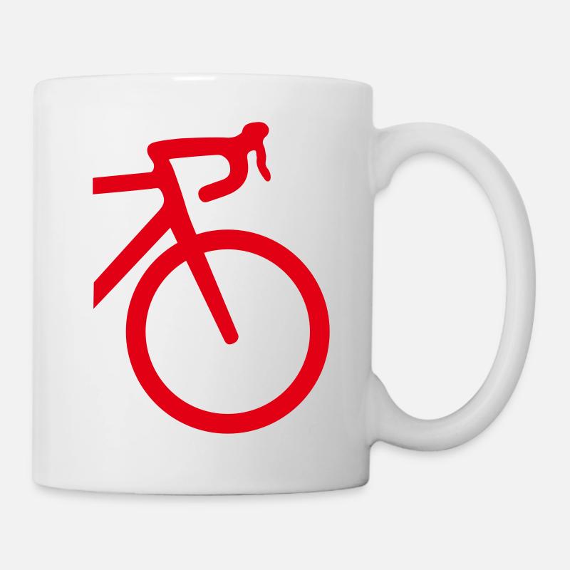 Rennrad front - Tasse - Weiß