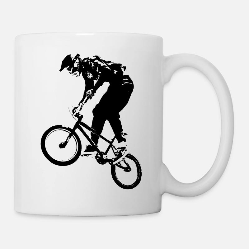 bmx bicross race racing old school - Mug blanc - blanc