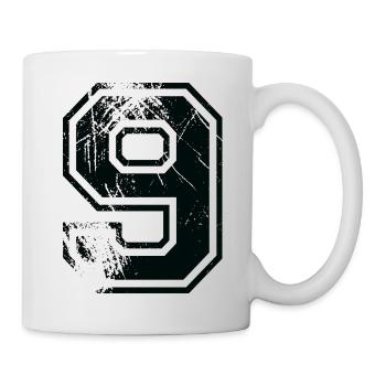 Number 9 Team Football Baseball Basketball University - Mug - white - Right