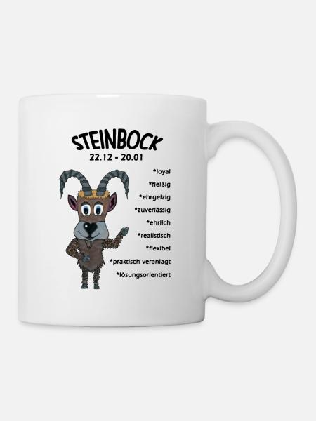 Sternzeichen Steinbock - Tasse - Weiß