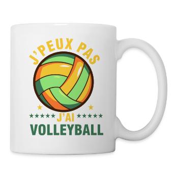 Je peux pas j'ai volleyball - Mug blanc - blanc - Droite