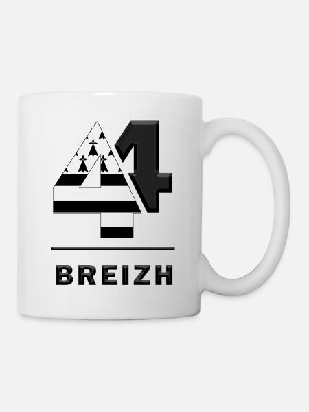 Bretagne Loire-Atlantique 44 Breizh - Mug blanc - blanc