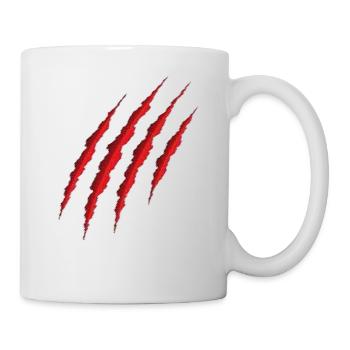 La griffe rouge - Mug blanc - blanc - Droite