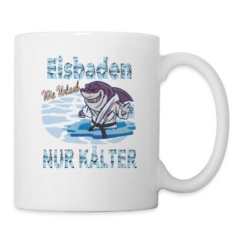 Eisbaden Spruch Kaltbaden Harter Hai - Mug - white - Right