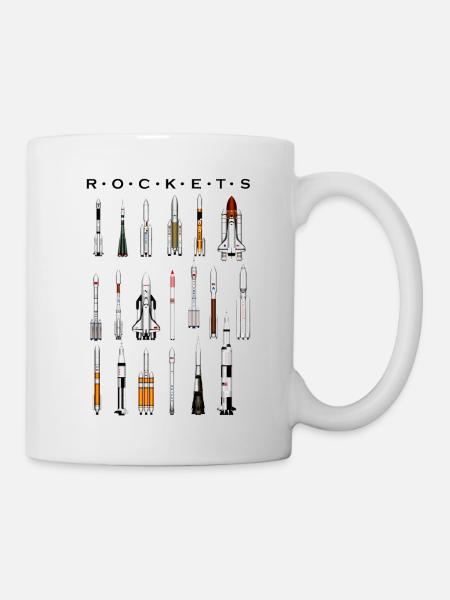 Super Space Raketen - Tasse - Weiß