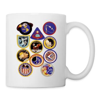 NASA Apollo Mission Abzeichen - Tasse - Weiß - Rechts