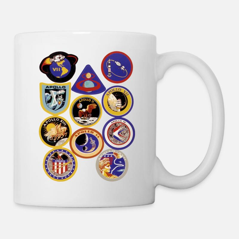 NASA Apollo Mission Abzeichen - Tasse - Weiß