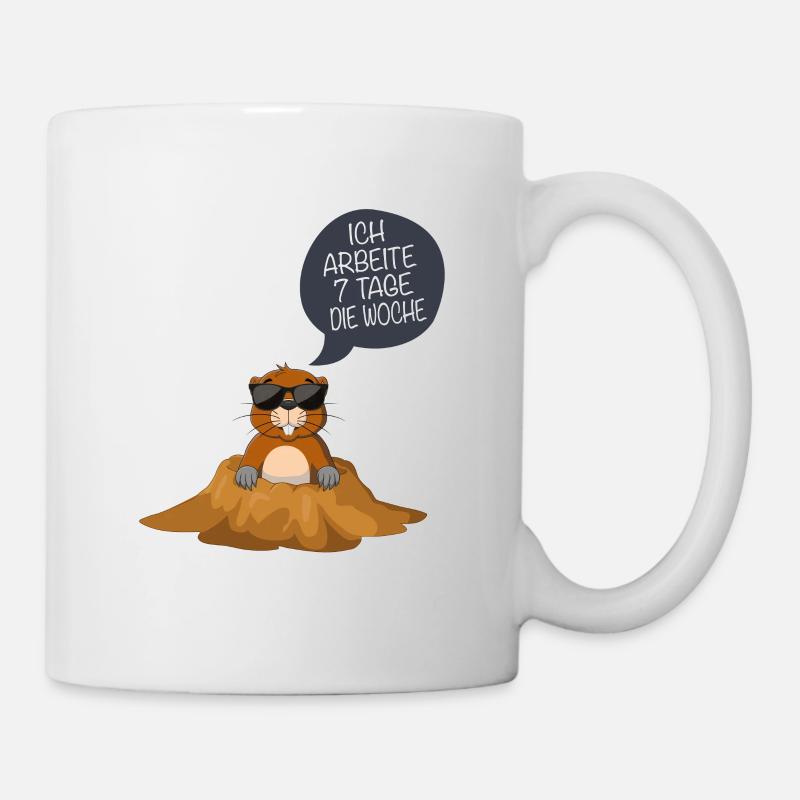 Maulwurf 24/7 - Tasse - Weiß