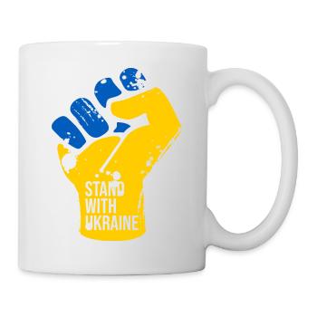 Stand With Ukraine - Tasse - Weiß - Rechts