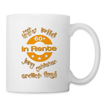 Rentner in Rente in Ruhestand - Tasse - Weiß - Rechts