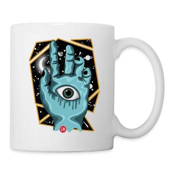 main et œil - Mug blanc - blanc - Droite