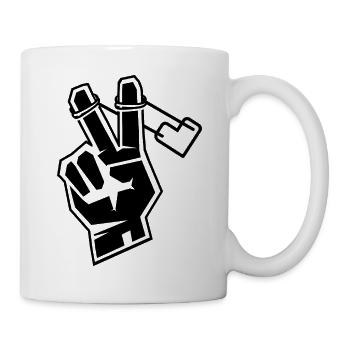 Peacezeichen Zwille of Love - Tasse - Weiß - Rechts