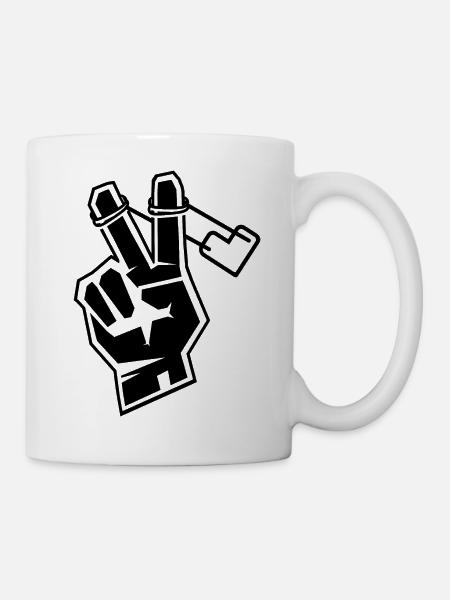 Peacezeichen Zwille of Love - Tasse - Weiß
