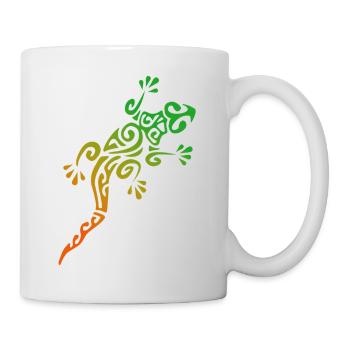 LÉZARD POLYNÉSIEN - collection tribale - Mug blanc - blanc - Droite