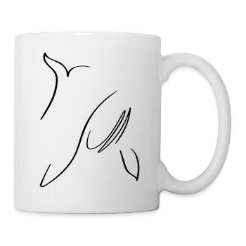 Wal Line Art - Minimalist - Mug - white - Right