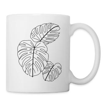 Monstera - Tasse - Weiß - Rechts