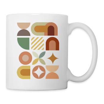 Bauhaus abstract design with different shapes - Mug - white - Right