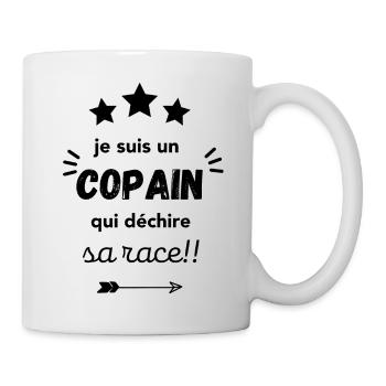 je suis un copain qui déchire sa race - Mug blanc - blanc - Droite