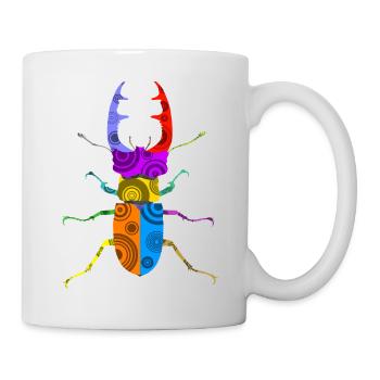 Stag beetle - Mug - white - Right
