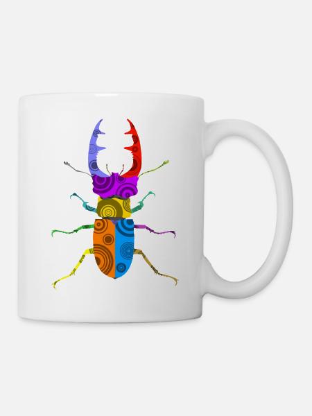 Hirschkäfer - Tasse - Weiß