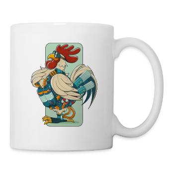Steampunk Rooster (Black Perimeter) - Mug - white - Right