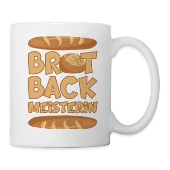BROT BACKMEISTERIN BROT BACKEN BÄCKERIN - Tasse - Weiß - Rechts