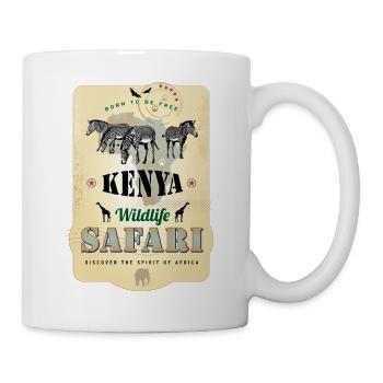 Zebra Wildlife Safari Kenya Kenya Afrique Sauvage - Mug blanc - blanc - Droite