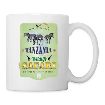 Zebras Wildlife Safari Tansania Afrika Abenteuer - Tasse - Weiß - Rechts