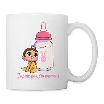 J'peux pas, j'ai biberon ! - Mug blanc - blanc - Droite