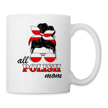 Toutes les mamans polonaises Matka Mère Maman Pologne Drapeau - Mug blanc - blanc - Droite