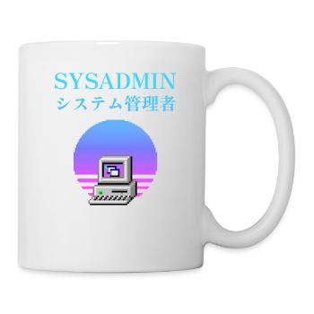 Sysadmin-| システム管理者 | Dampfwelle - Tasse - Weiß - Rechts