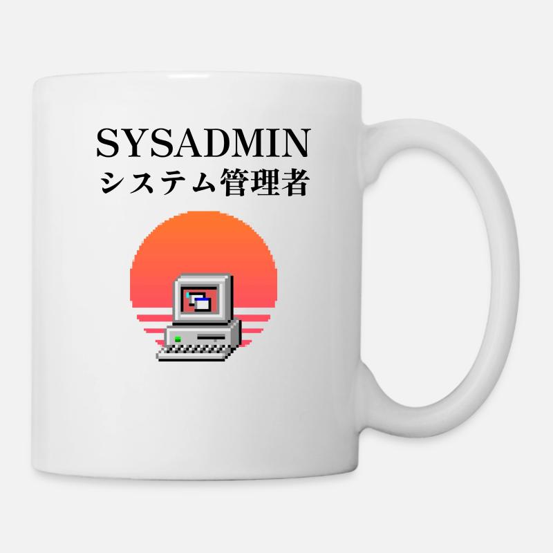 Sysadmin-| システム管理者 | Dampfwelle - Tasse - Weiß
