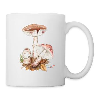 Perlpilz (Amanita rubescens) - Tasse - Weiß - Rechts