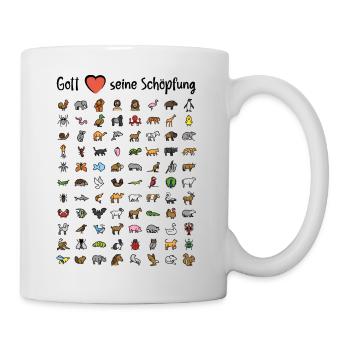 Gott liebt seine Schöpfung - Tasse - Weiß - Rechts