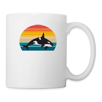 Cadeaux de baleine orque - Mug blanc - blanc - Droite