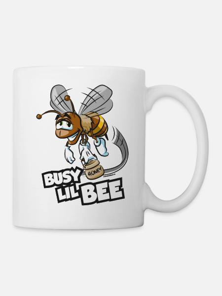 Busy little Bee - Fleißiges Bienchen mit Honig - Tasse - Weiß