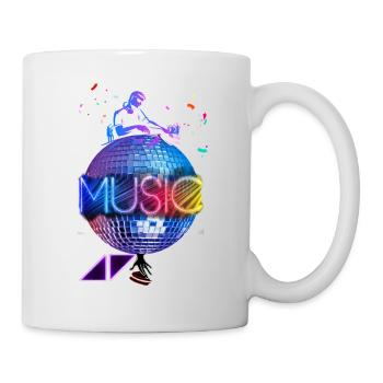 Music DJ, music, disco, leds. - Mug - white - Right