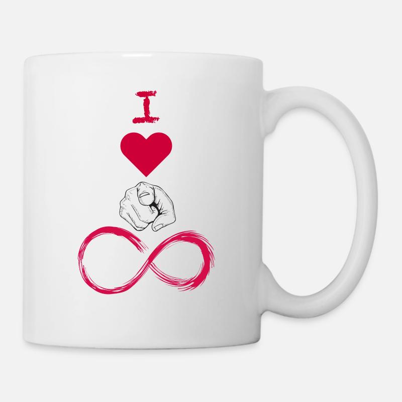 Je t’aime infini avec le doigt - Mug blanc - blanc