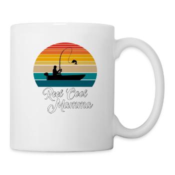 Reel Cool Mamma Fishing Gifts - Mug - white - Right