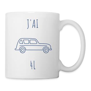 J'ai 4L - Voiture - Mug blanc - blanc - Droite