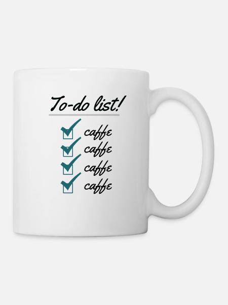 Réveillez-vous et sentez le café - Mug blanc - blanc